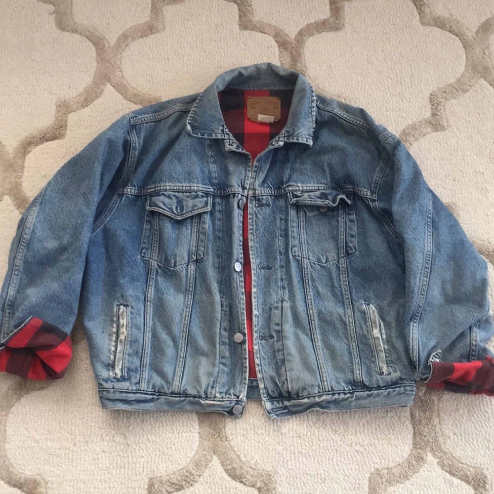 Vintage Gap Plaid Denim Jacket